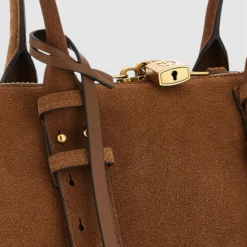 Borsa grande a spalla Escape Bag Horizontal in camoscio