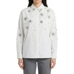 Camicia donna Carley Pinko in cotone con strass