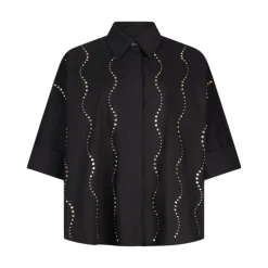 Camicia donna con applicazioni gioiello