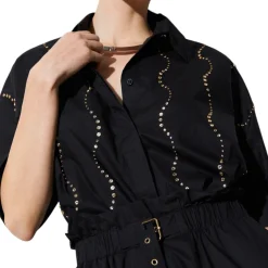 Camicia donna con applicazioni gioiello