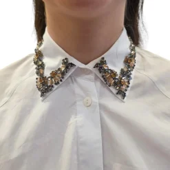 Camicia donna con cristalli