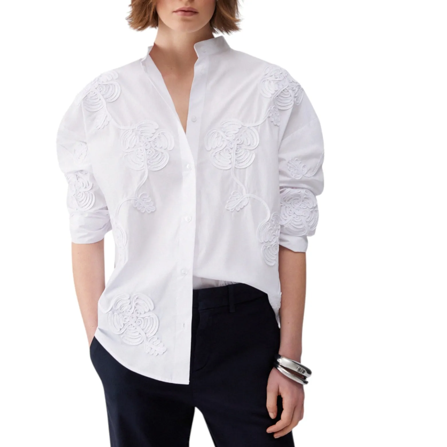Camicia donna con ricami