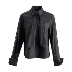Camicia donna grigia in lana