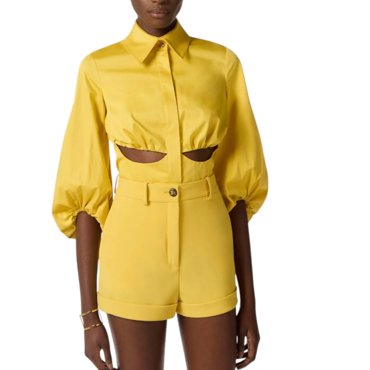 Camicia donna in cotone stretch