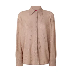 Camicia donna in georgette con strass