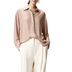 Camicia donna in georgette con strass