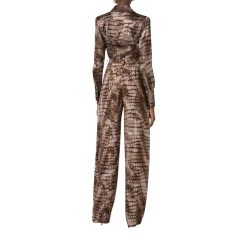 Camicia donna in raso con stampa alligatore