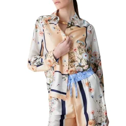 Camicia donna in twill stampato