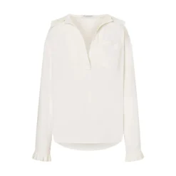 Camicia donna oversize in crêpe fluido