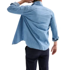 Camicia Uomo Denim Lavaggio Chiaro QB24