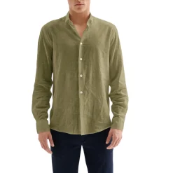 Camicia Uomo Lino Collo alla Francese QB24