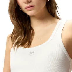 Canotta donna con applicazione dorata Love Birds