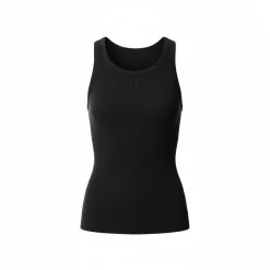 Canotta donna in jersey leggero con logo ricamato