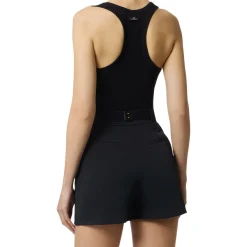 Canotta donna in jersey leggero con logo ricamato