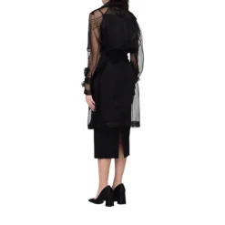 Cappotto donna con cintura in seta