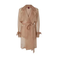 Cappotto donna con cintura in seta
