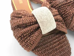 Ciabatte donna in rafia intrecciata