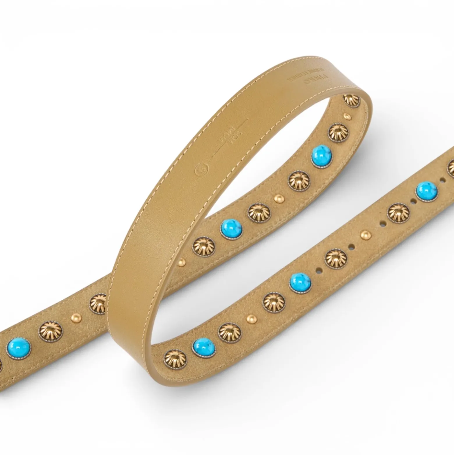 Cintura donna in suede con borchie 3 cm