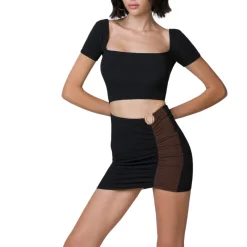 Crop donna top tooled