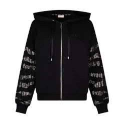Felpa donna con zip e cappuccio