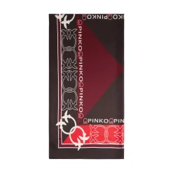 Foulard donna bicolor con loghi