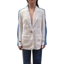 Giacca donna con dettagli in denim