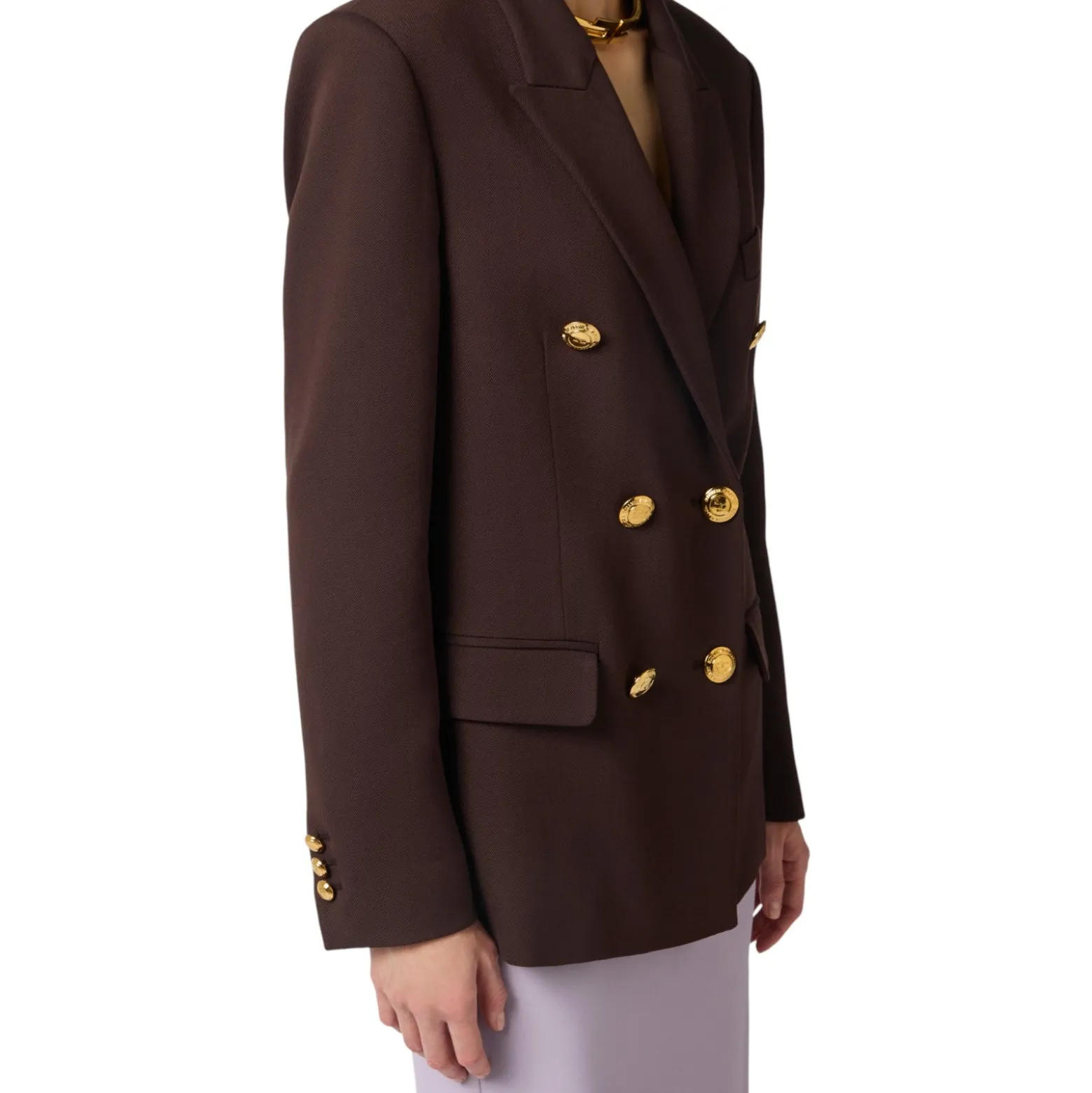 Giacca donna doppiopetto in gabardina