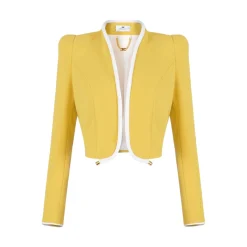 Giacca donna in crêpe leggero con piping 3D
