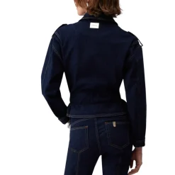 Giacca donna in denim con cintura