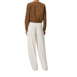 Giacca donna in suede con stampa alligatore