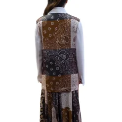 Giacca donna lunga con stampa bandana