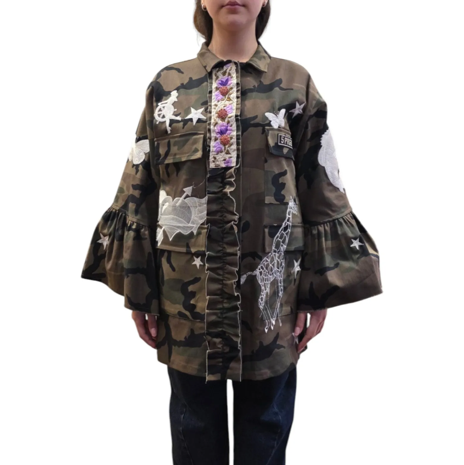 Giacca donna military green