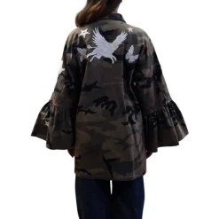 Giacca donna military green