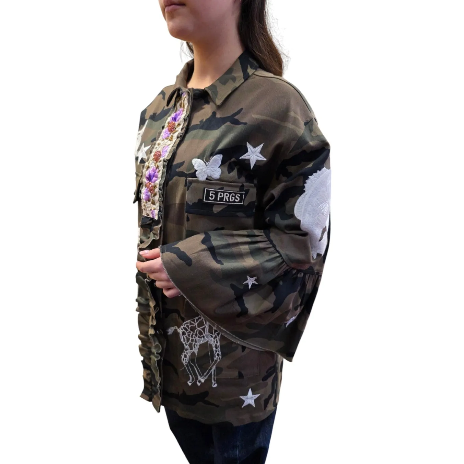 Giacca donna military green