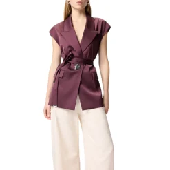 Giacca donna smanicata in satin