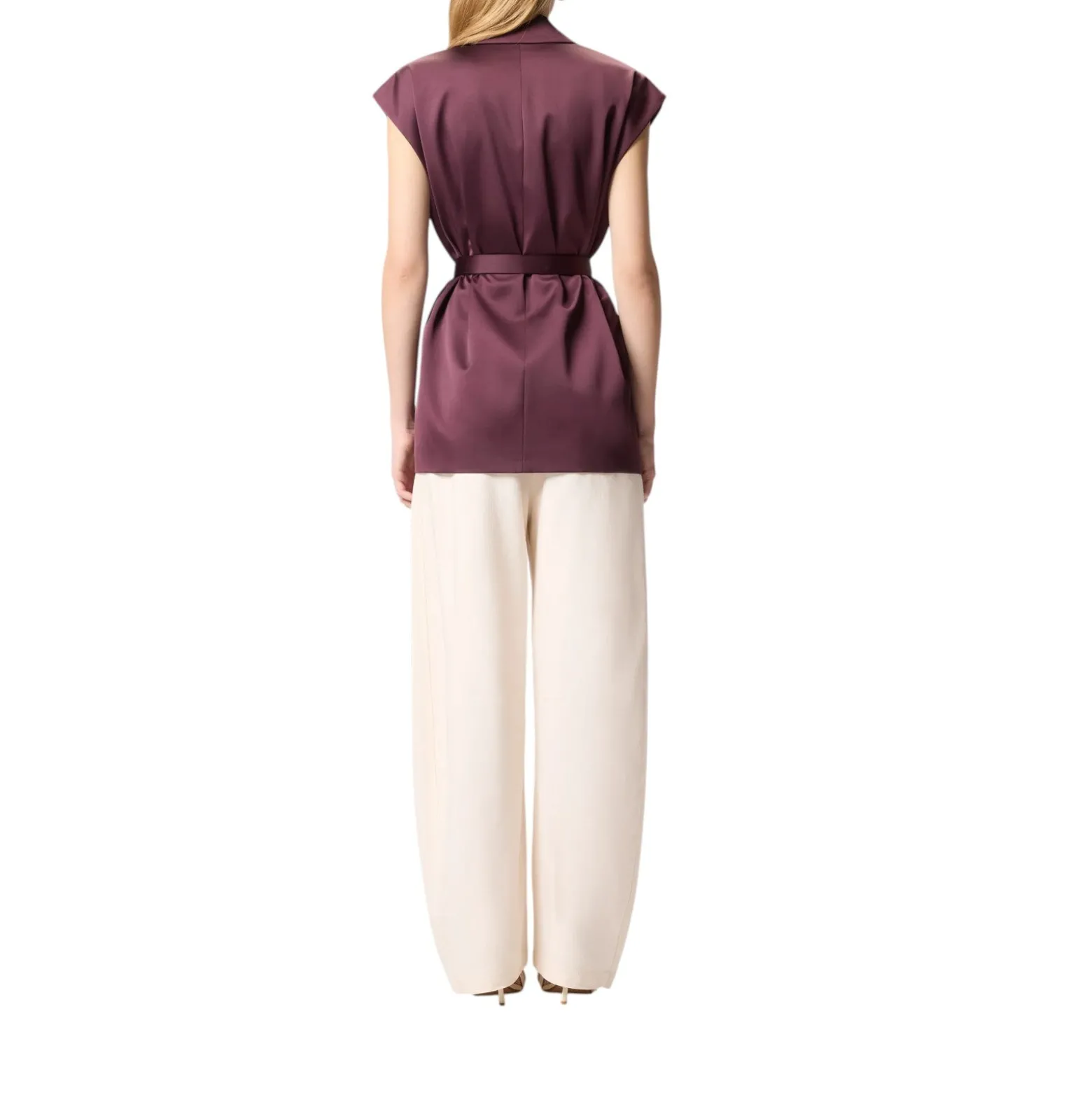Giacca donna smanicata in satin