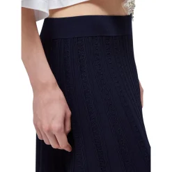 Gonna donna in maglia di viscosa pointelle
