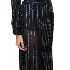 Gonna donna lunga semitrasparente full strass