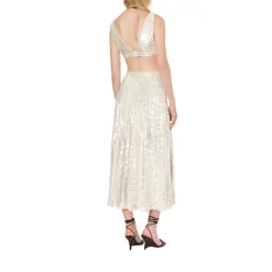 Gonna longuette in paillettes