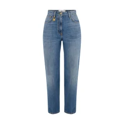 Jeans donna a ovetto con lucchetto gioiello