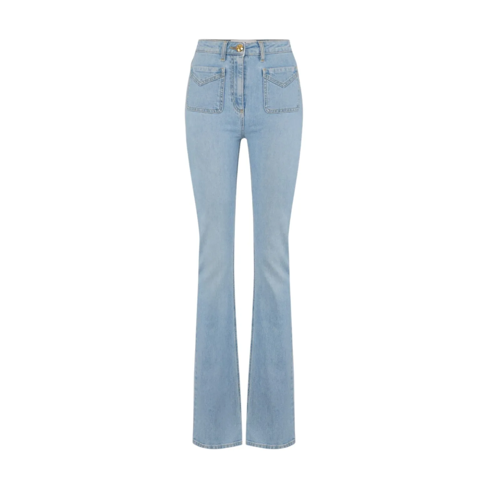 Jeans donna a zampetta con taschini