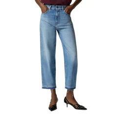 Jeans donna balloon fit con scoloriture