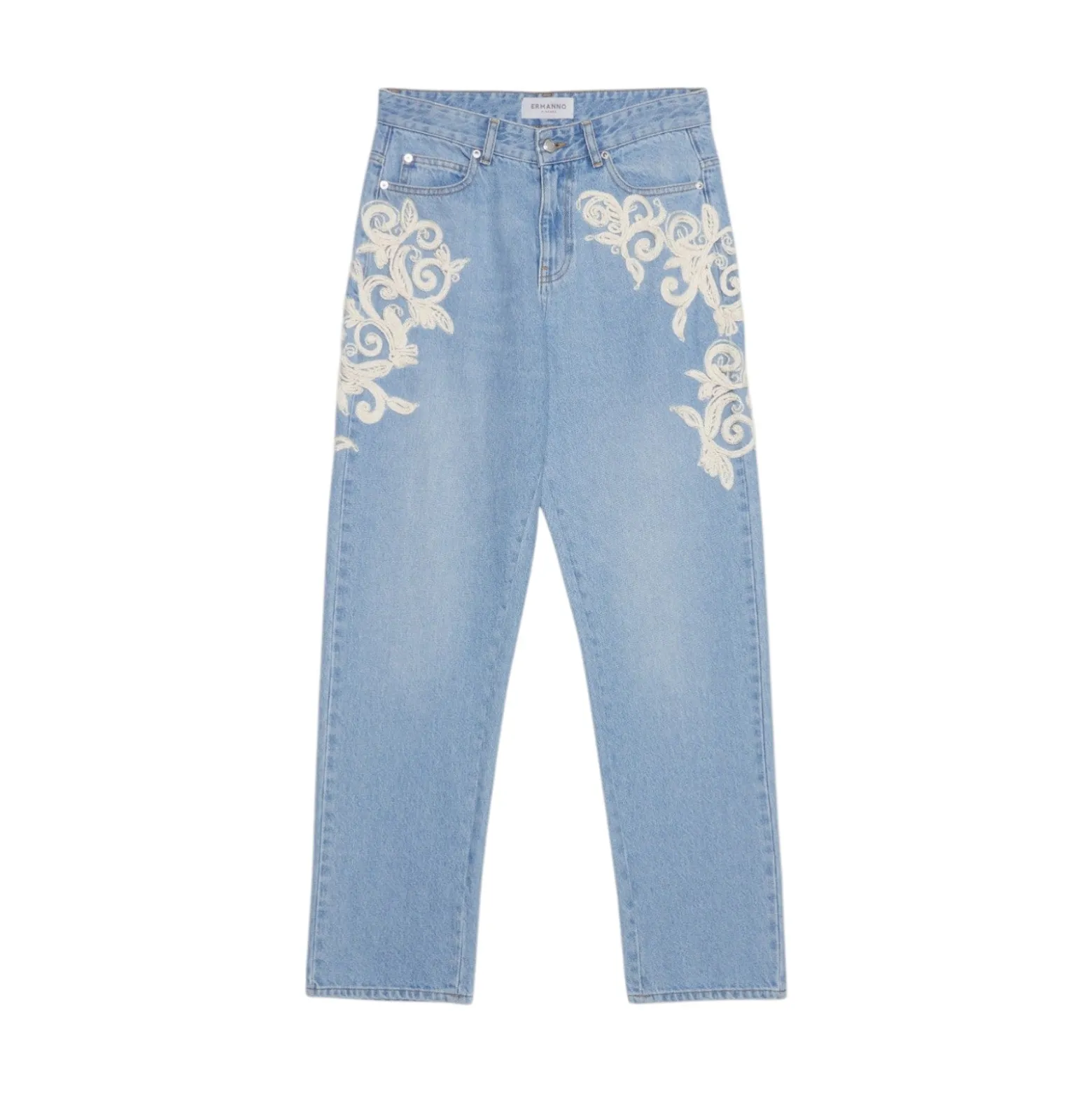 Jeans donna carrot con ricamo Cornely