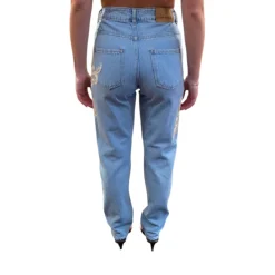 Jeans donna carrot con ricamo Cornely