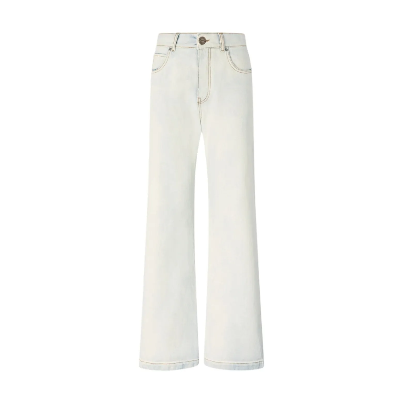 Jeans donna con vita risvoltabile a contrasto