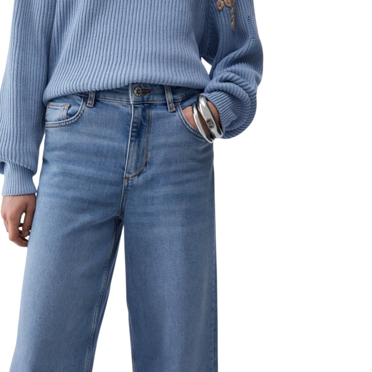 Jeans donna flare cropped
