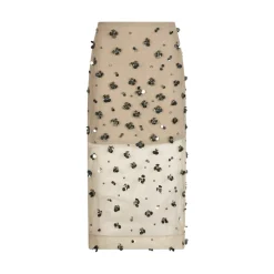 Longuette donna in tulle con ricami floreali