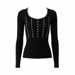Maglia donna con ricami gioiello