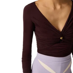 Maglia donna in jersey con dettaglio gioiello