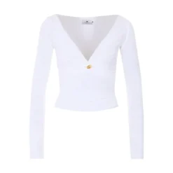 Maglia donna in jersey con dettaglio gioiello